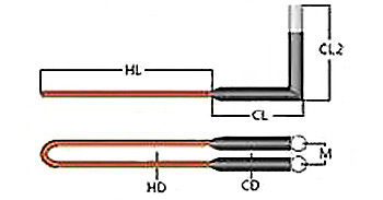  Нагреватель MoSi2 UL 90°C типа 